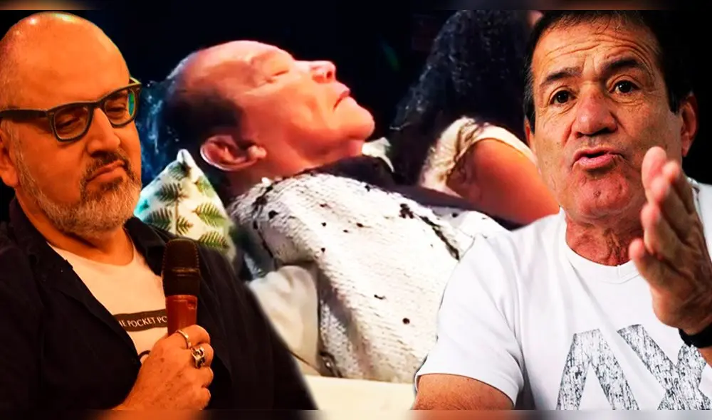 Melcochita fue descubierto durmiendo en "El Valor de la Verdad" de Miguel Barraza. Foto: Composición