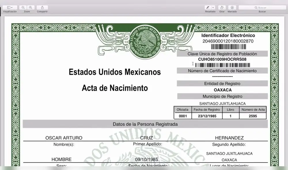 Desde el 2017, el trámite del acta de nacimiento se puede tramitar a través de Internet. (Foto: Youtube)