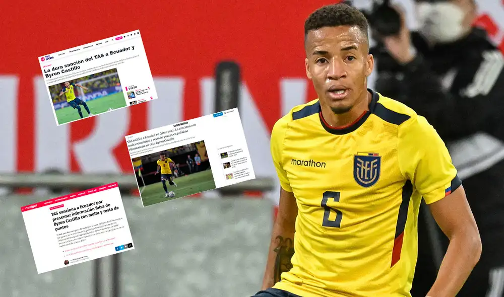 Byron Castillo jugó ocho partidos en las eliminatorias Qatar 2022 con Ecuador. Foto: composición de La República/AFP