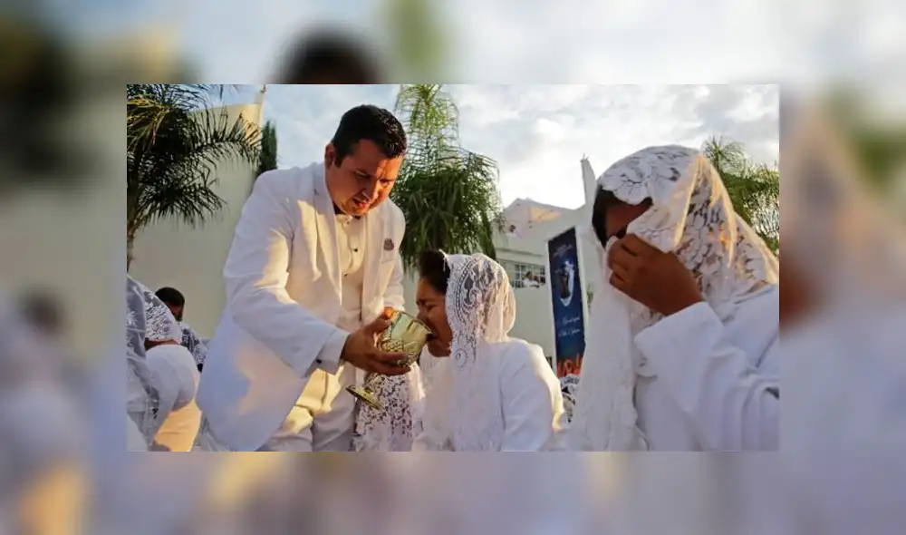 Naasón Joaquín García durante un ritual en 2017. Foto: captura de video Cuartooscuro. Naasón Joaquín García durante un ritual en 2017. Foto: captura de video Cuartooscuro.
