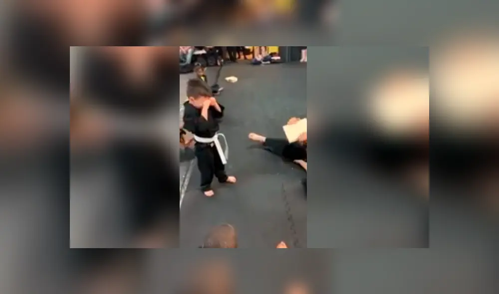 Facebook: niño karateka no pudo superar prueba, sus amigos lo alientan y sucede esto [VIDEO]