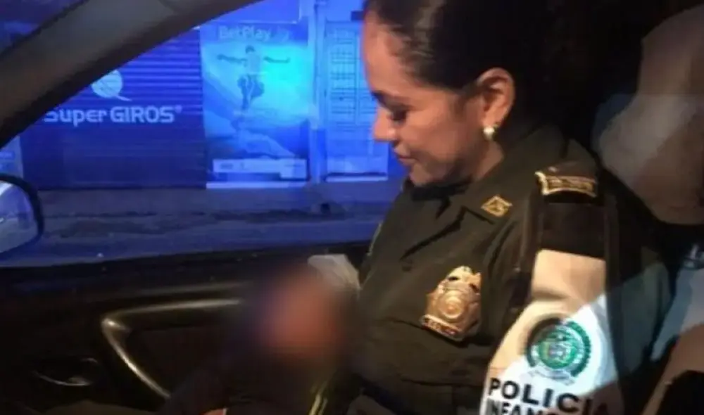 Bebé de 4 meses rescatada en Cúcuta. Foto: Policía de Colombia