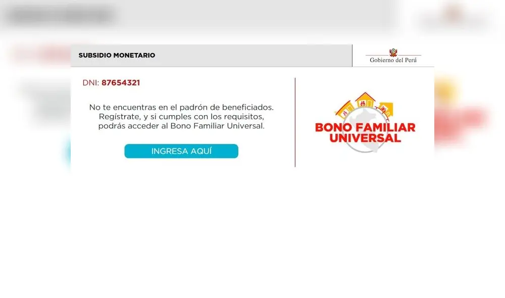 Bono Familiar Universal Bono Familiar Universal