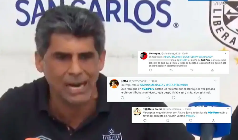 Hinchas arremetieron en contra de canal que cortó transmisión de Álvaro Barco. Foto: Captura