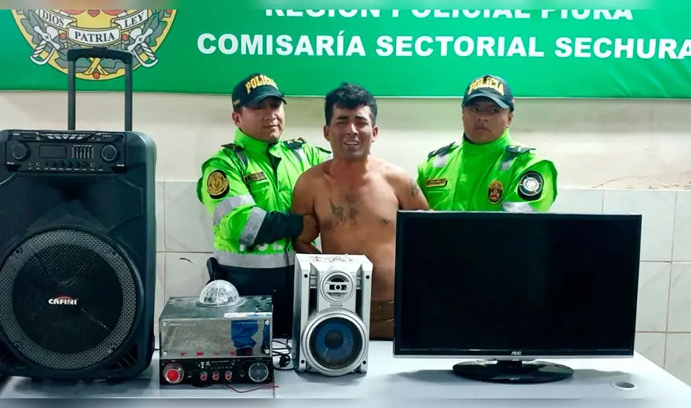 Sujeto permanece detenido en la Comisaría de Sechura.