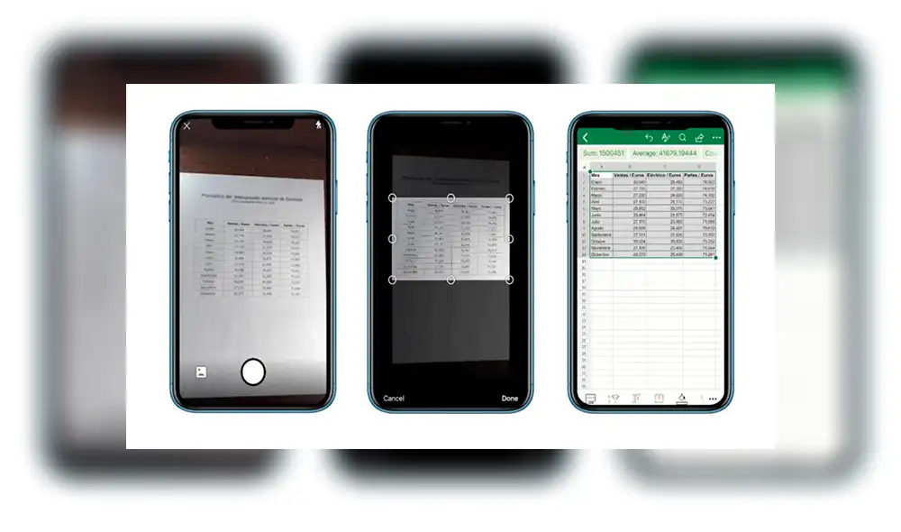 Smartphone Microsotf Excel