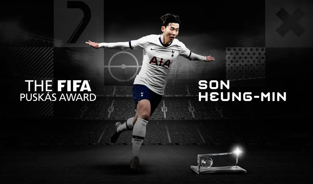 Heung-Min Son ganó el Premio Puskás 2020. Foto: @FIFAcom