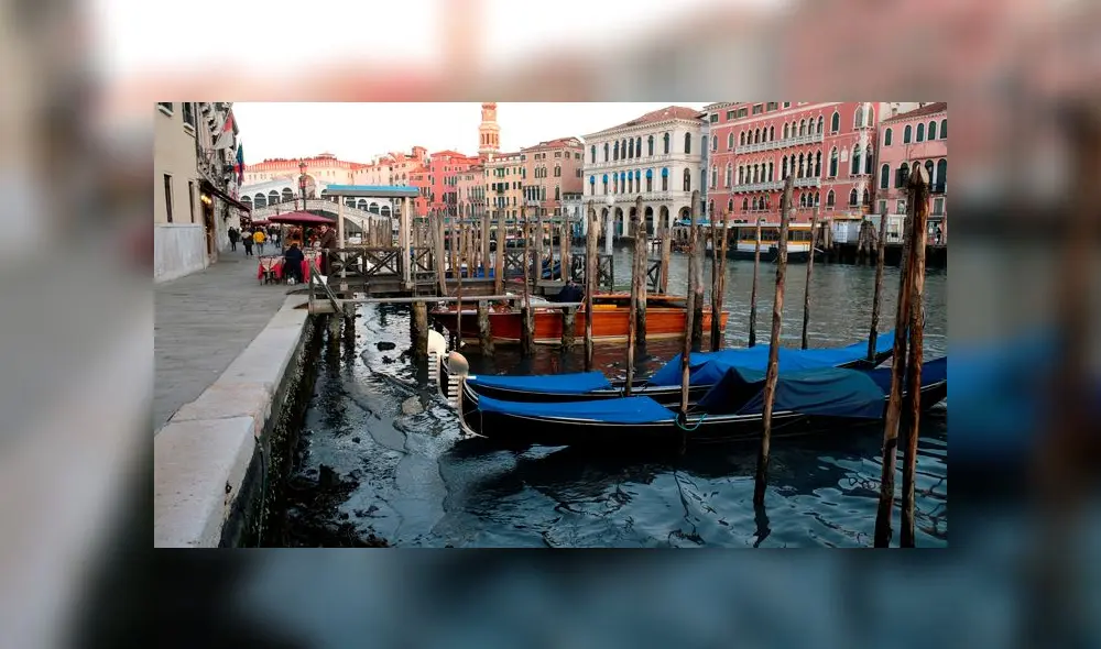 Venecia es perjudicada por periodo de sequía. Foto: Manuel Silvestri / Reuters