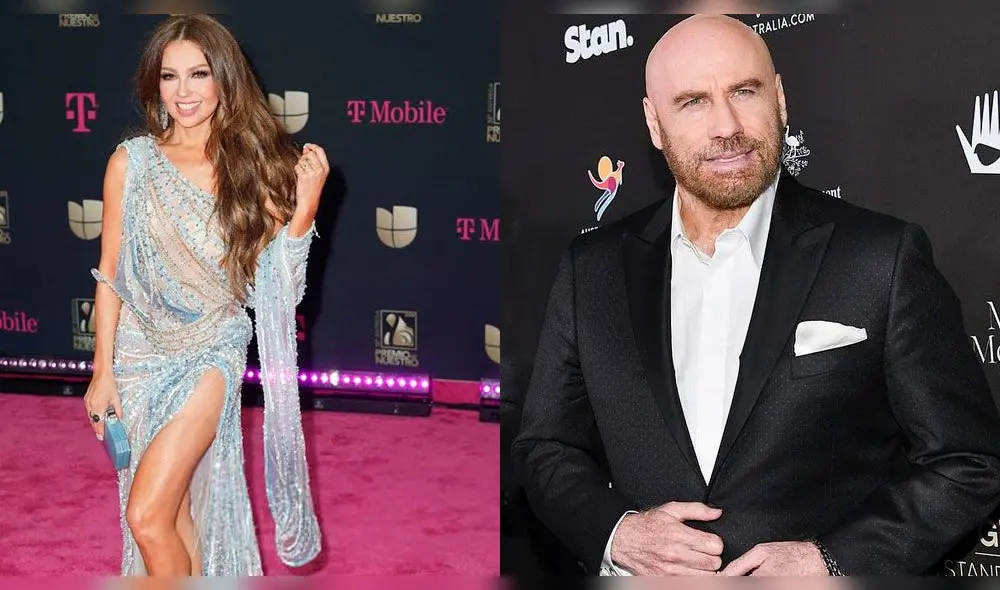 Thalía cumple su sueño y conocer a John Travolta. Foto. Instagram