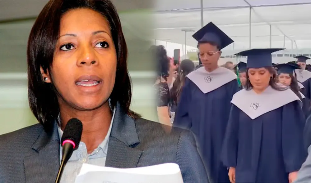 Leyla Chihuán se graduó con honores de la Universidad San Ignacio de Loyola. Foto: composición/ANDINA/Instarándula