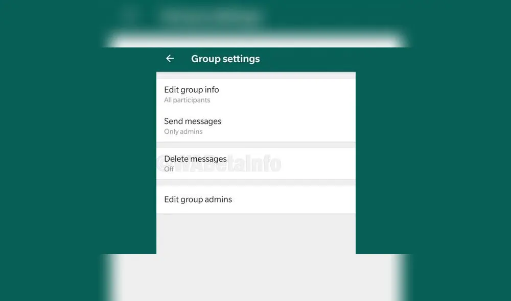 Esta nueva función de WhatsApp aparecerá en los ajustes de los grupos.