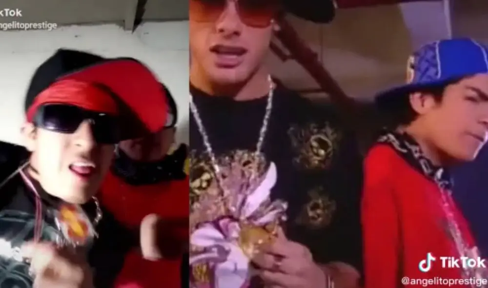 Los hermanos protagonizaron a Joel y Nicolás en el viral de Facebook. Foto: Captura/TikTok/@angelitoprestige