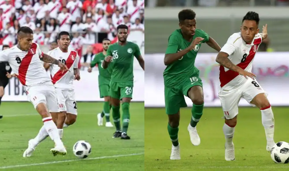 Perú y Arabia Saudita se enfrentaron en junio de 2018 previo al mundial en Rusia. Foto: AFP/selección peruana