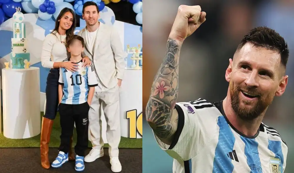 Thiago Messi es el hijo mayor de la 'Pulga'. Foto: composición/EFE/captura Instagram Antonela Roccuzzo Thiago Messi es el hijo mayor de la 'Pulga'. Foto: composición/EFE/captura Instagram Antonela Roccuzzo