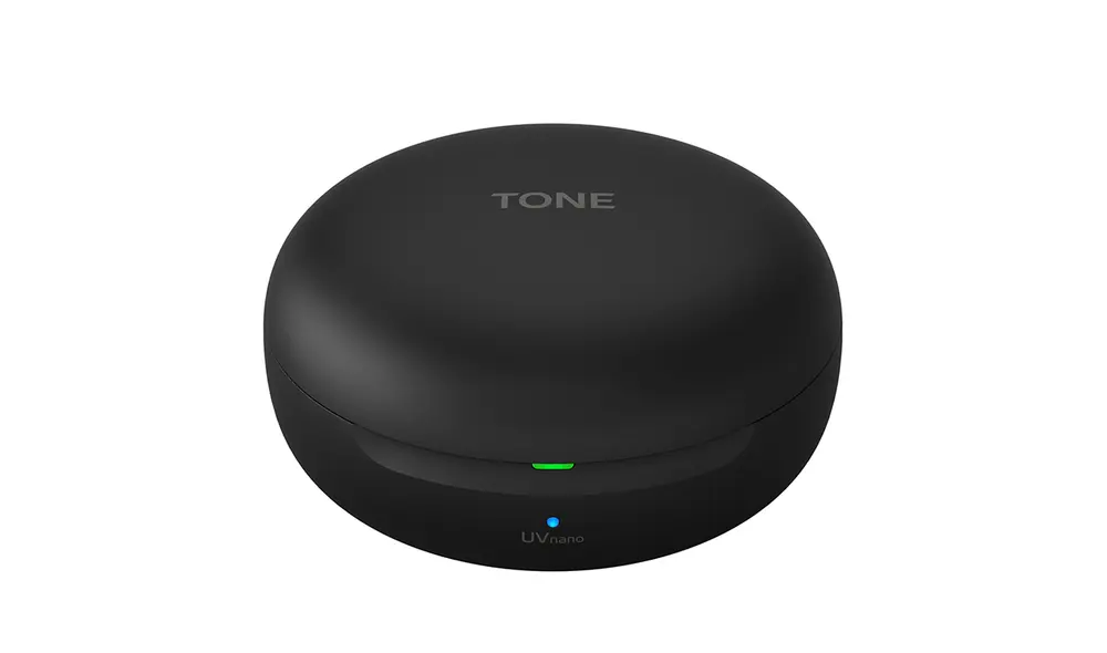 El estuche de carga UVnano, que mata las bacterias con luz ultravioleta. Foto: LG El estuche de carga UVnano, que mata las bacterias con luz ultravioleta. Foto: LG