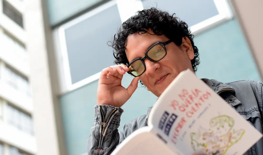 Pierre Castro, autor de ‘Yo no quería escribir cuentos (solo quería conocerte)’. Foto: Melissa Merino/La República Pierre Castro, autor de ‘Yo no quería escribir cuentos (solo quería conocerte)’. Foto: Melissa Merino/La República
