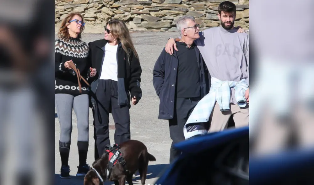 Clara Chía junto a los padres de Gerard Piqué en Navidad. Foto: Instagram/ sueltalasopatv