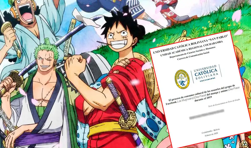 La tesis sobre el anime creado por Eiichiro Oda fue presentada en la Universidad Católica Boliviana ‘San Pablo'. Foto: Captura/Facebook/Los Mugiwara La tesis sobre el anime creado por Eiichiro Oda fue presentada en la Universidad Católica Boliviana ‘San Pablo'. Foto: Captura/Facebook/Los Mugiwara