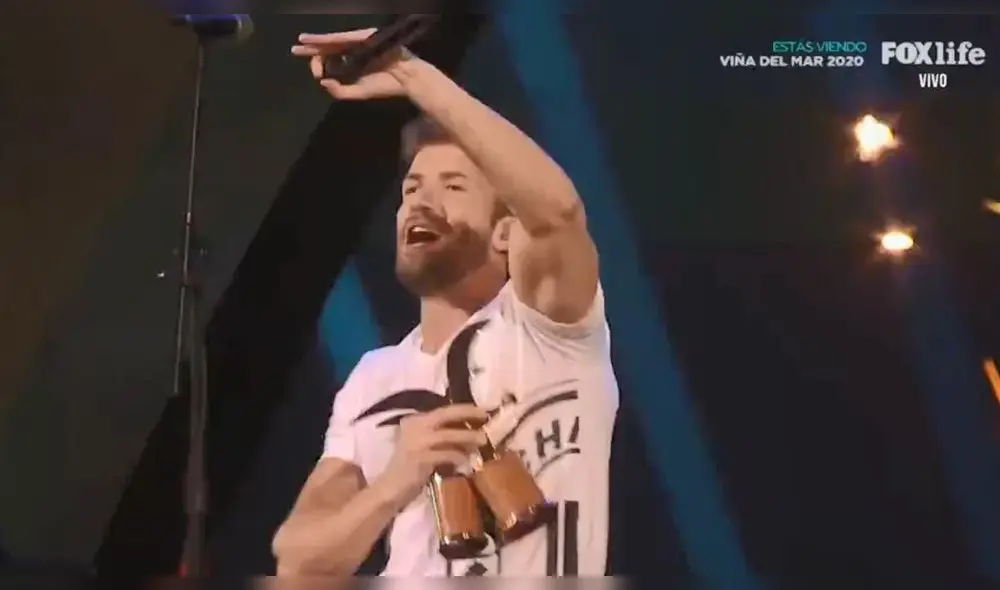 Pablo Alborán recibió dos gaviotas la noche del 26 de febrero, una de oro y otra de plata. (Foto: Captura/Fox)