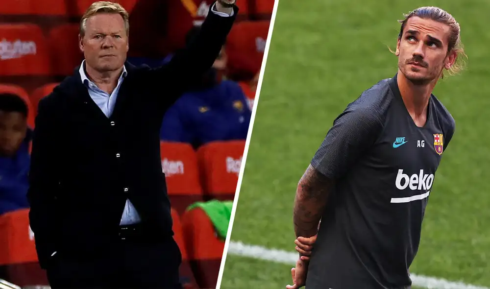 Koeman dijo que a Griezmann no debía extrañarle su posición en Barcelona, pues ya había jugado así en Francia. Foto: Composición EFE Koeman dijo que a Griezmann no debía extrañarle su posición en Barcelona, pues ya había jugado así en Francia. Foto: Composición EFE