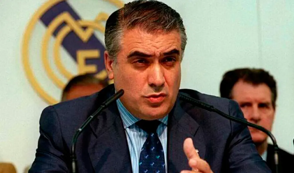 Sanz durante su etapa como presidente del Real Madrid, en 1998. Foto: EFE. Sanz durante su etapa como presidente del Real Madrid, en 1998. Foto: EFE.