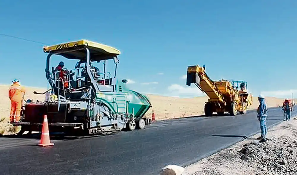 La obra. Los trabajos en la vía se encuentran paralizados. Foto: Andina. La obra. Los trabajos en la vía se encuentran paralizados. Foto: Andina.