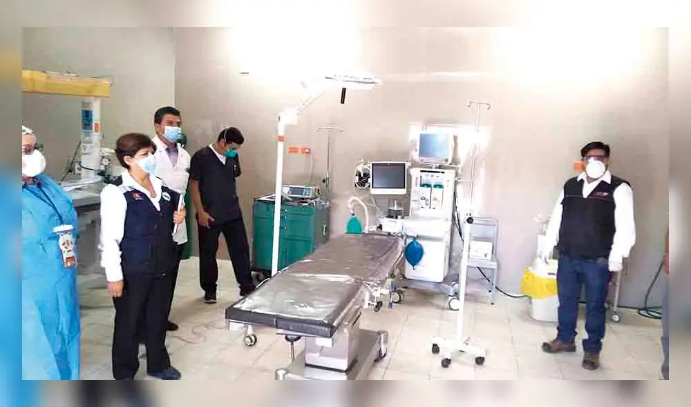 ambientes. Presentación de sala de operación COVID en mayo.