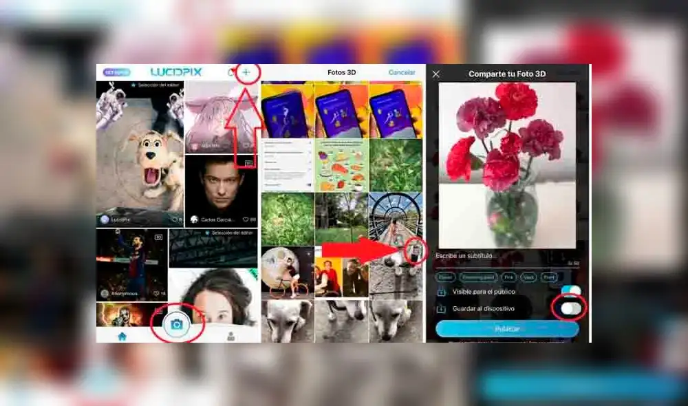La aplicación LucidPix es una solución para tomar fotos en 3D. (Fotos: Paréntesis) La aplicación LucidPix es una solución para tomar fotos en 3D. (Fotos: Paréntesis)