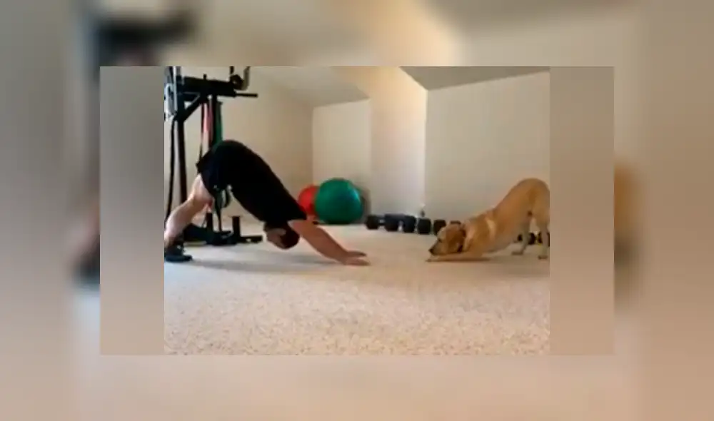 Desliza a la izquierda para ver el divertido entrenamiento que realiza un hombre junto a su mascota. (Foto: captura)