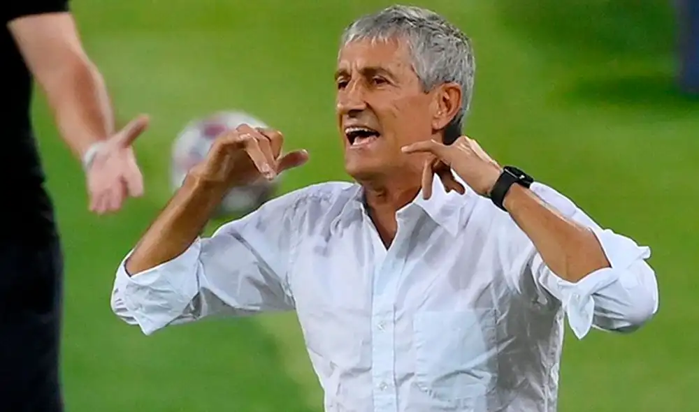 Quique Setien. Foto: AFP