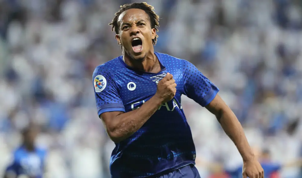 El incidente entre André Carrillo y Wlmar Valencia. | Foto: Al Hilal FC