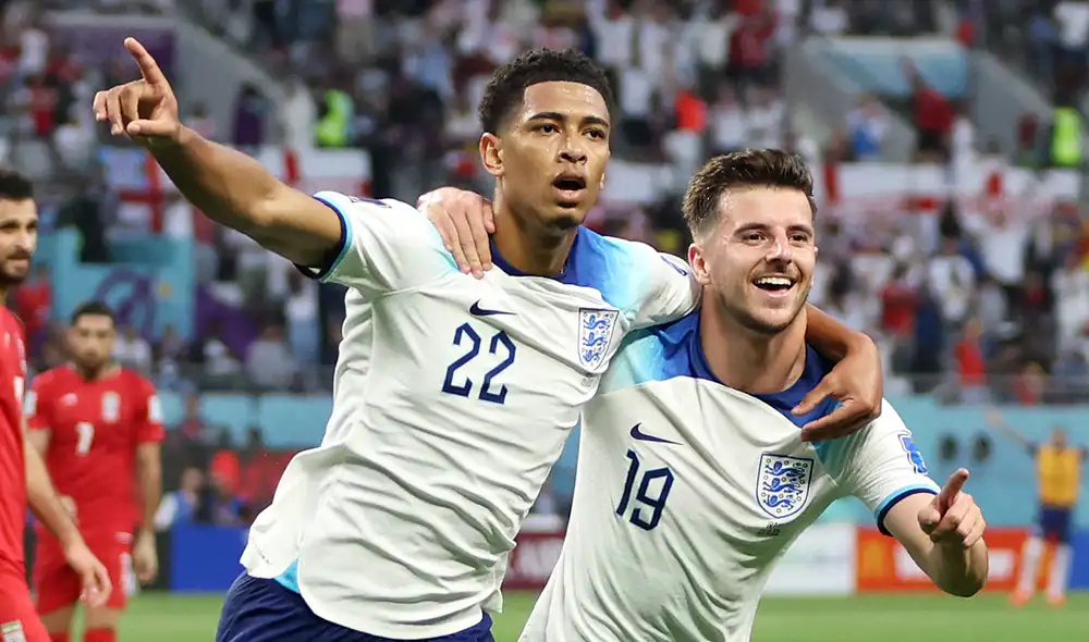 Inglaterra está goleando a Irán y se coloca como líder del Grupo B del Mundial Qatar 2022. Foto: @FIFAWorldCup