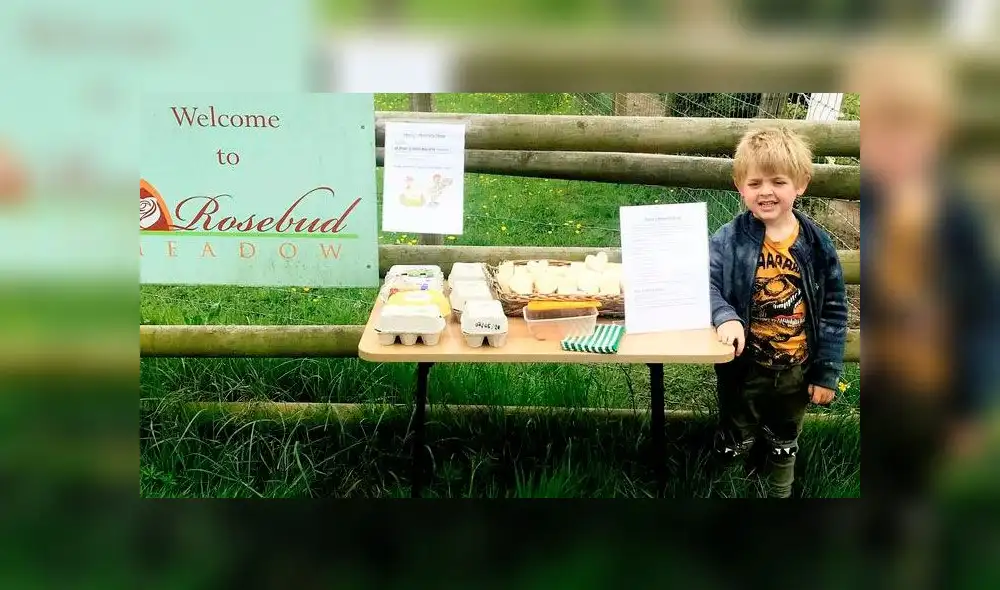 El niño puso su negocio tras leer un libro de la historia de un comerciante. (Foto: Twitter) El niño puso su negocio tras leer un libro de la historia de un comerciante. (Foto: Twitter)
