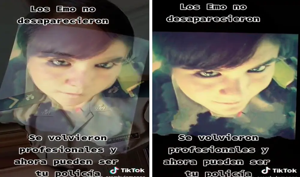 Con el trascurso de los años, ella dejó la ropa negra para dedicarse a la profesión que tanto soñó en su vida. Foto: composición LR/TikTok/@euss_arambulomonge Con el trascurso de los años, ella dejó la ropa negra para dedicarse a la profesión que tanto soñó en su vida. Foto: composición LR/TikTok/@euss_arambulomonge