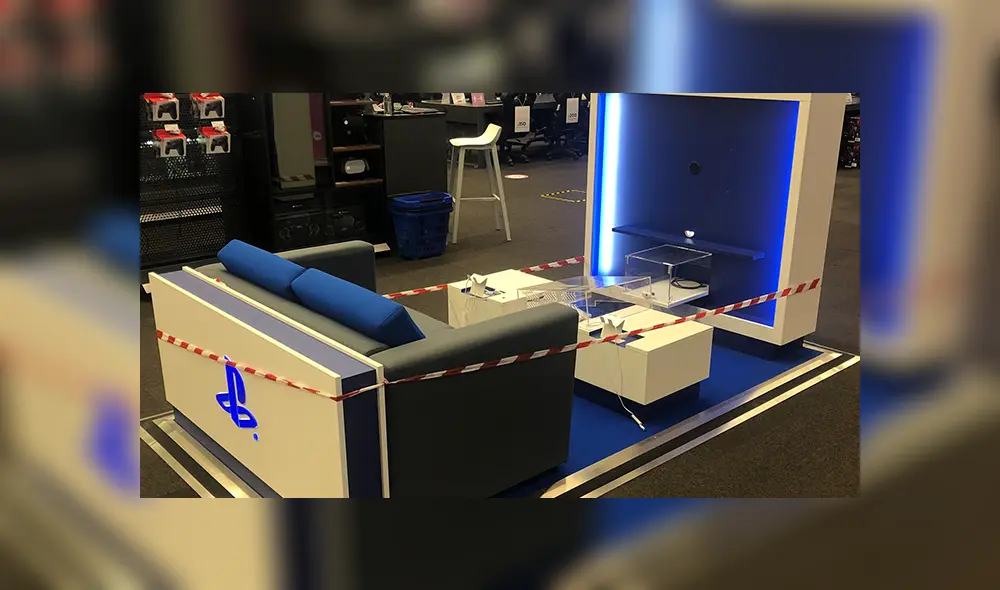 Así sería el stand de PS5 en las tiendas. Foto: Iron Core.