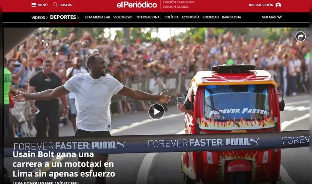 Usain Bolt venció a una mototaxi: Así reportó la prensa internacional [FOTOS]