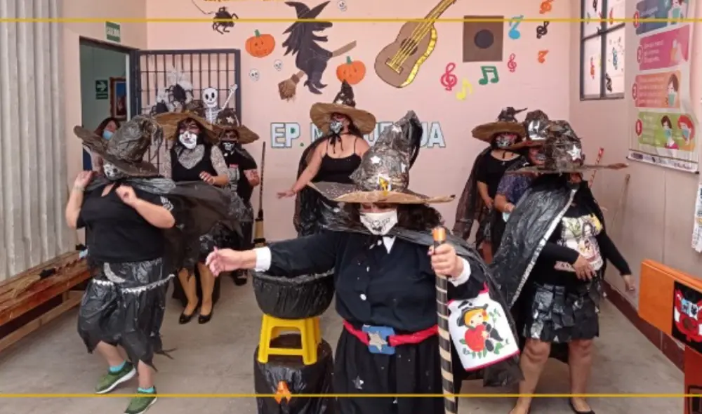 Algunos de los trajes fueron vestidos y sombreros característicos de las brujas. Foto: INPE