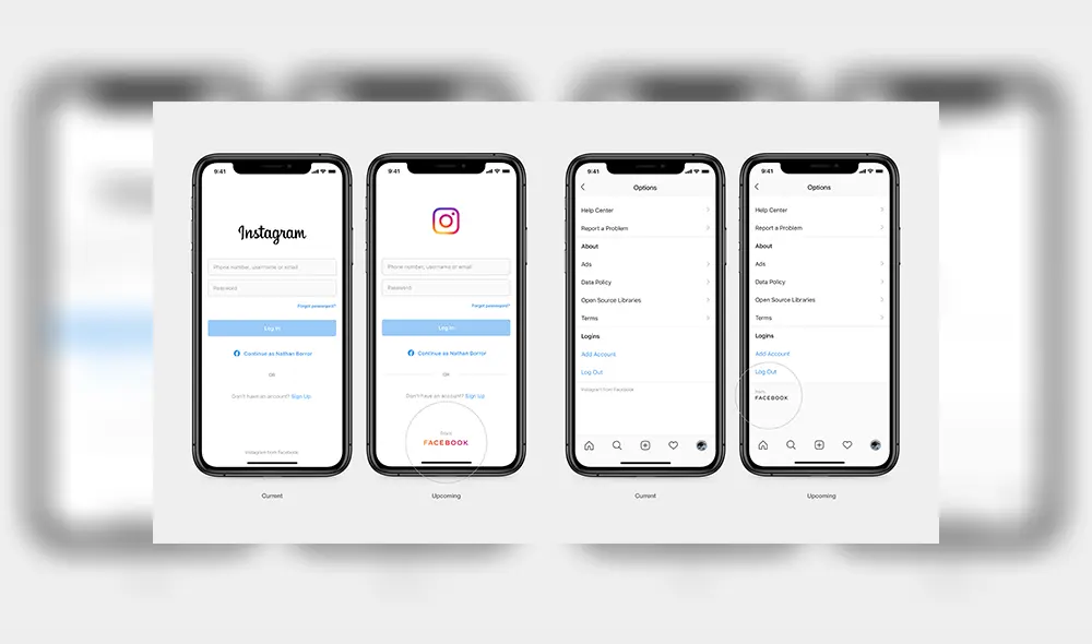 Facebook presenta el nuevo logo de su compañía.