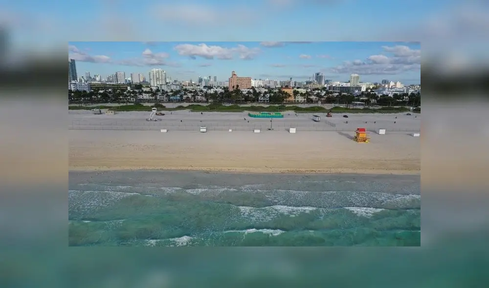 La reconocida Miami Beach estuvo en las últimas semanas desolada, producto de las medidas tomadas para evitar el contagio del coronavirus. Foto: AFP La reconocida Miami Beach estuvo en las últimas semanas desolada, producto de las medidas tomadas para evitar el contagio del coronavirus. Foto: AFP