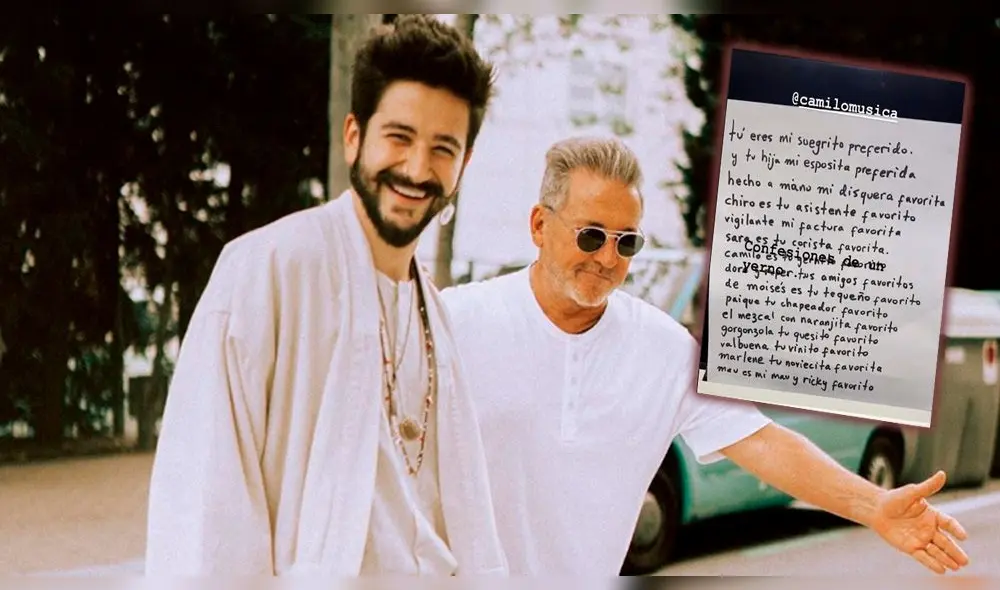 Ricardo Montaner recibió con humor el obsequio de su yerno Camilo.