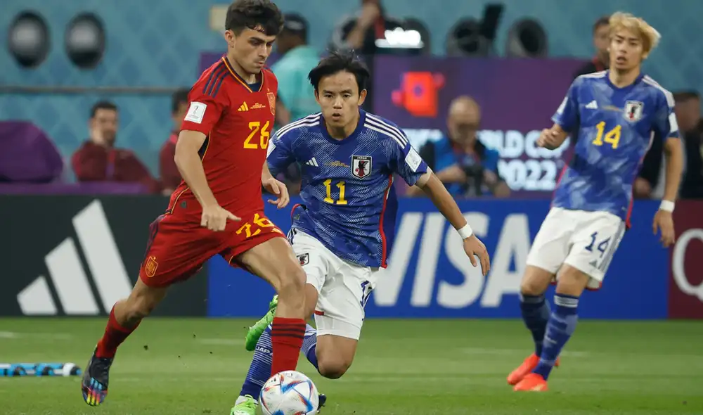 Pedri manejó bien el balón durante todo el primer tiempo. Foto: EFE Pedri manejó bien el balón durante todo el primer tiempo. Foto: EFE