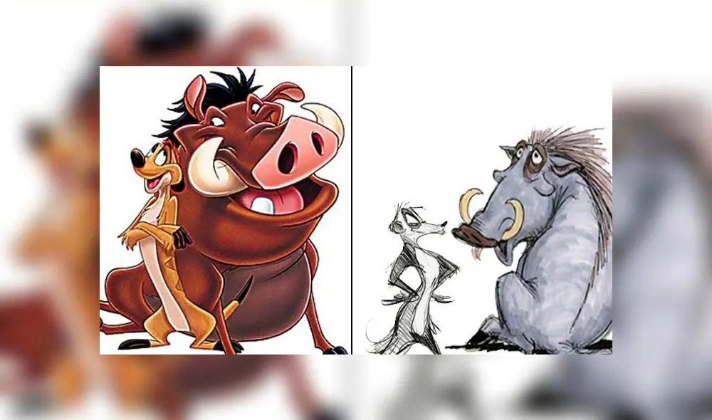 Filtran bocetos originales de memorables personajes de Disney [FOTOS]