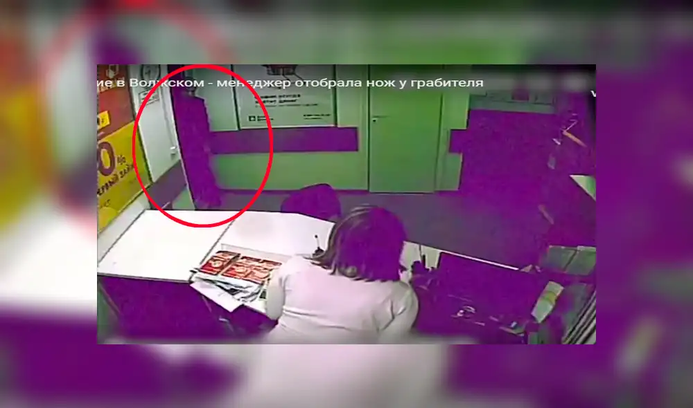 Empleada se enfrenta a delincuente, lo desarma y lo expulsa a gritos [VIDEO]