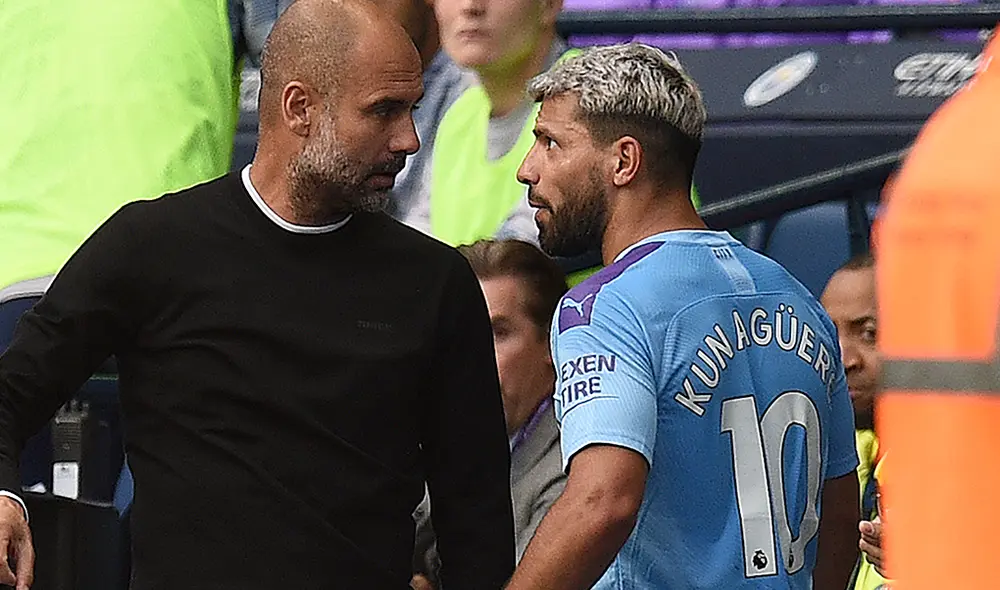 Sergio Agüero y 'Pep' Guardiola tuvieron acalorada discusión en medio del partido entre Manchester City y Tottenham por la fecha 2 de la Premier League. Sergio Agüero y 'Pep' Guardiola tuvieron acalorada discusión en medio del partido entre Manchester City y Tottenham por la fecha 2 de la Premier League.