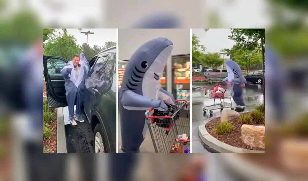 Desliza las imágenes para apreciar la ingeniosa idea de una joven para protegerse de la pandemia. Foto: Captura. Desliza las imágenes para apreciar la ingeniosa idea de una joven para protegerse de la pandemia. Foto: Captura.