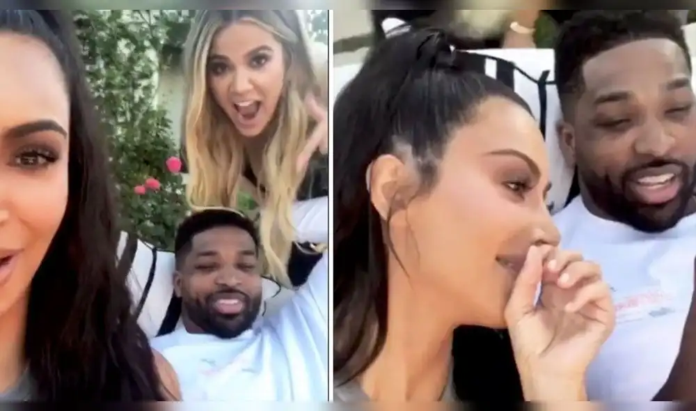 Kim Kardashian, Tristan Thompson, Khloé Kardashian