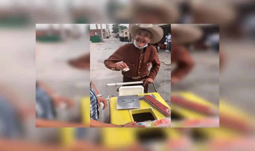 Don Refugio reaccionó con emoción y llanto al enterarse que le habían comprado todas sus paletas. (Foto: TV Azteca)