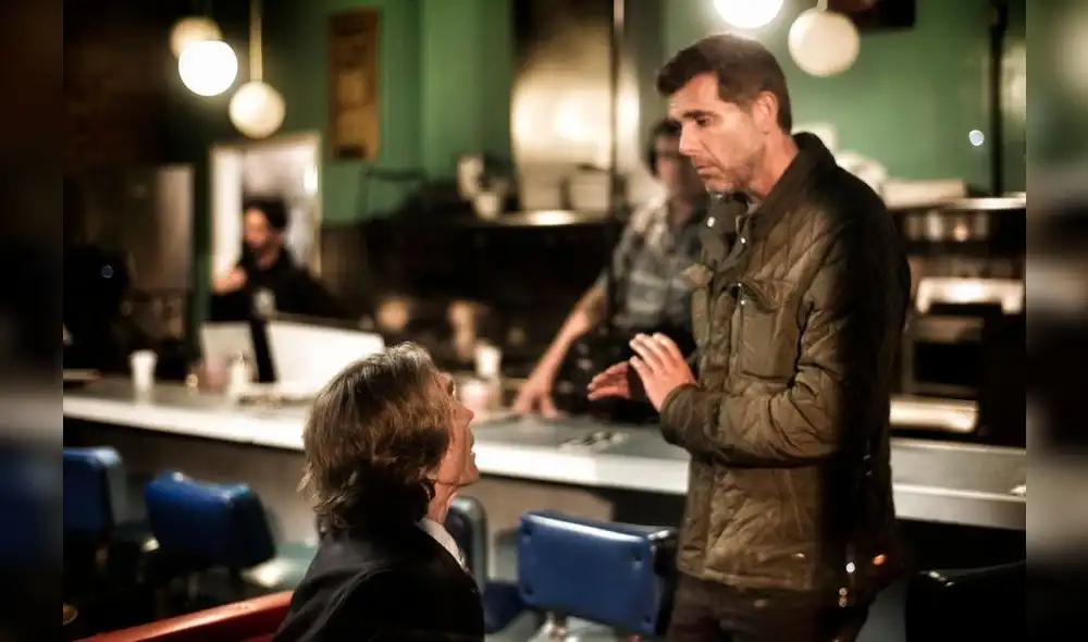 Christian Meier en plena dirección con el actor Joseph López. Christian Meier en plena dirección con el actor Joseph López.