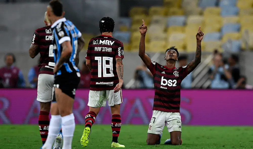 Bruno Henrique anotó el gol que le da a Flamengo el pase a la final de la Copa Libertadores 2019. | Foto: AFP