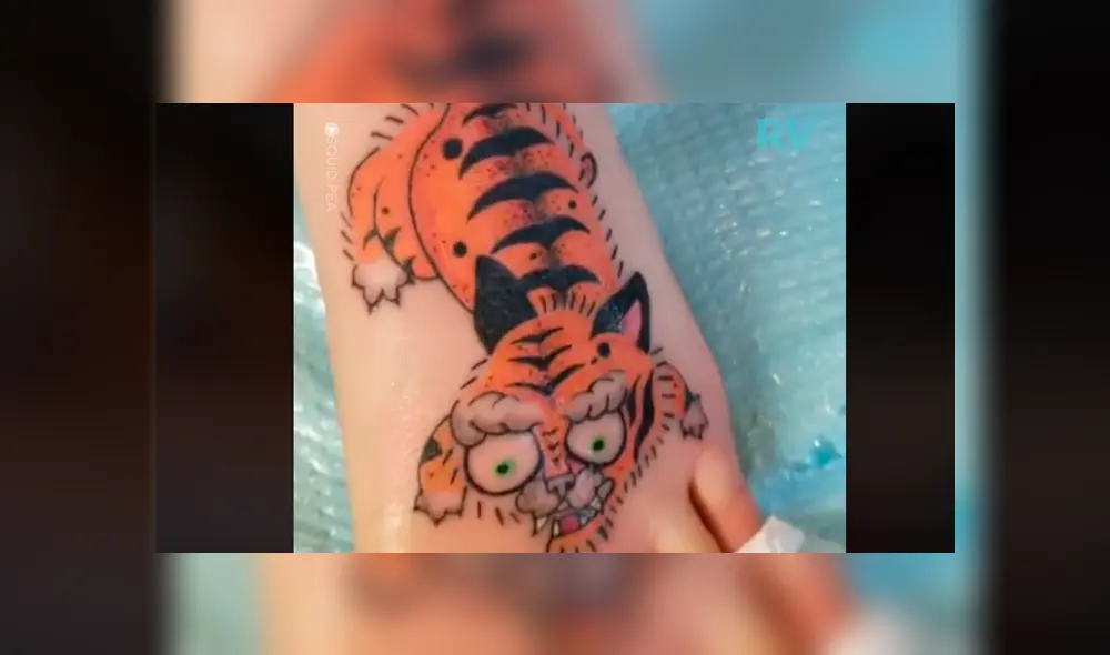 Joven se tatúa la imagen de tigre enfurecido y resultado lo deja en shock.